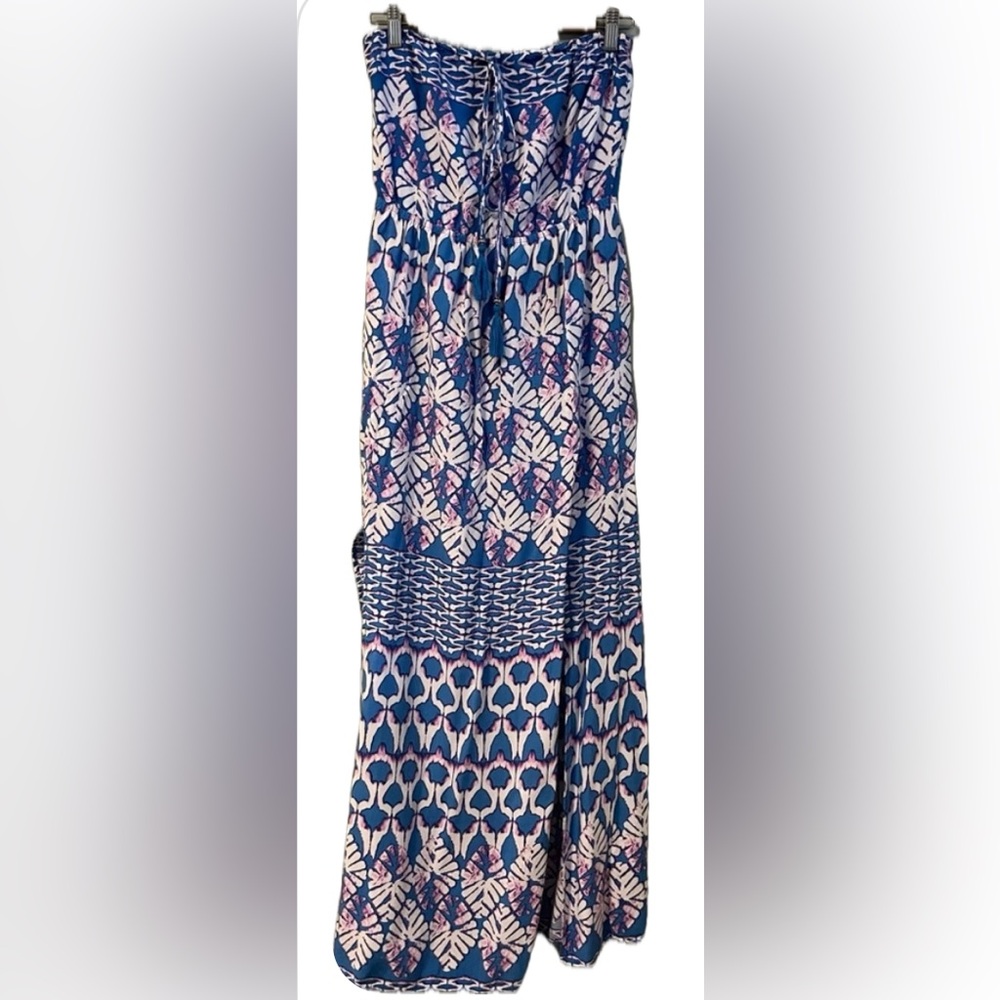JEALOUS TOMATO Boho Chic Blue, White and Purple Patterned Dress